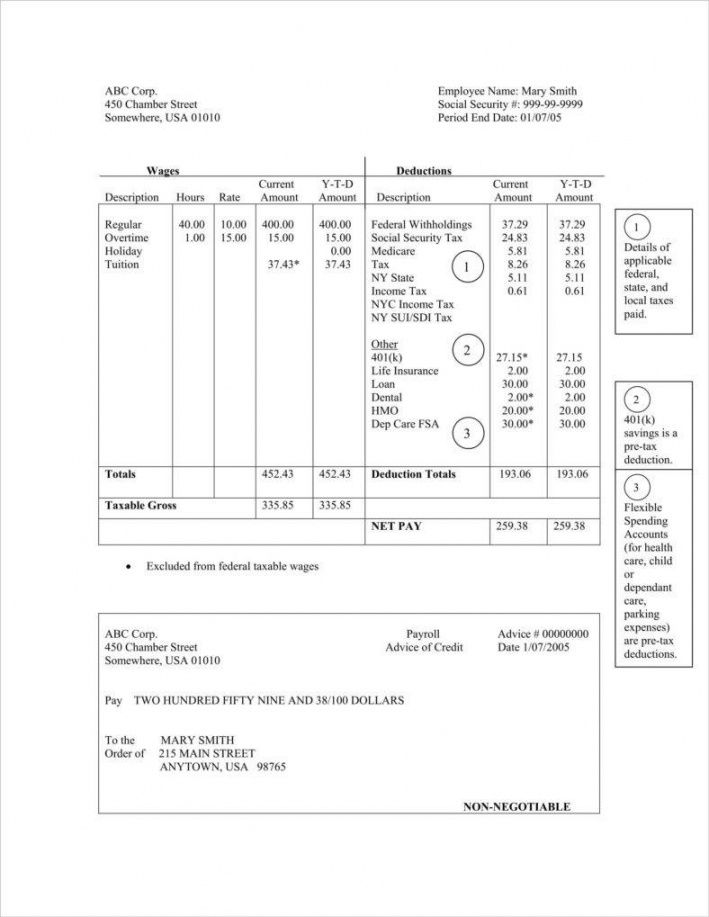 printable 27 free pay stub templates  pdf doc xls format download direct deposit check stub template pdf