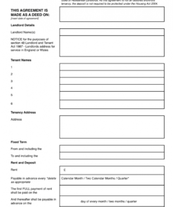 printable contractual commonlaw tenancy agreement  grl landlord no deposit tenancy agreement template example