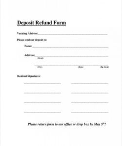printable security deposit letter format  climatejourney security deposit refund form template
