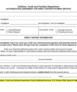 authorization agreement for direct deposit authorization agreement for direct deposit word