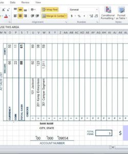 editable bank deposit slip template excel  bank deposit templates bank deposit slip template excel