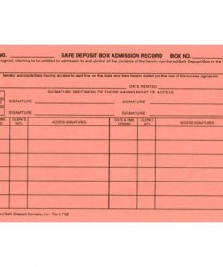 editable f07b safe deposit box admission record  $5000  advancetec safe deposit box inventory template excel