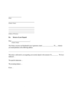editable request letter for refund of security deposit from landlord demand letter for return of security deposit excel