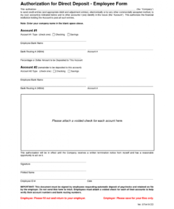 editable vendor direct deposit authorization form  form example direct deposit authorization form template example