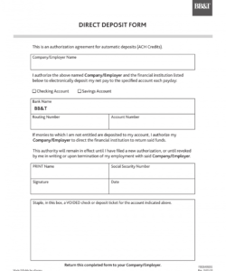 free free bb&amp;amp;t direct deposit authorization form  pdf  eforms authorization agreement for direct deposit doc