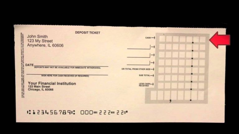 Wells Fargo Deposit Slip Printable