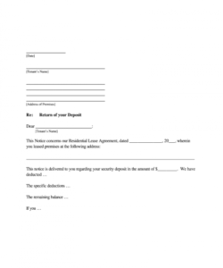 printable request letter for refund of security deposit from landlord letter to landlord for security deposit return excel