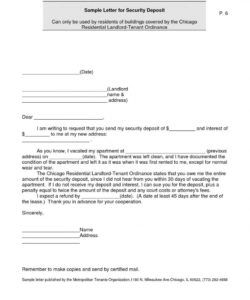 sample 010 security deposit return letter receipt template dreaded letter to landlord for security deposit return doc