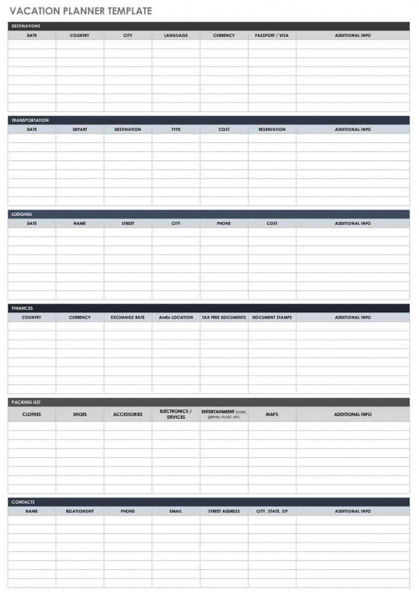 editable free itinerary templates  smartsheet business trip travel itinerary template