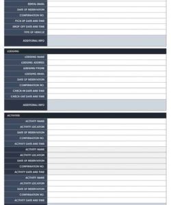 free free itinerary templates  smartsheet business trip travel itinerary template pdf