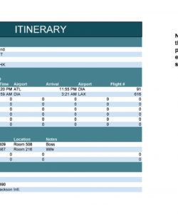 printable 30 itinerary templates travel vacation trip flight college tour itinerary template example