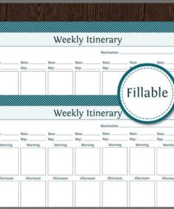 printable 4 day travel itinerary template  cards design templates day to day travel itinerary template pdf
