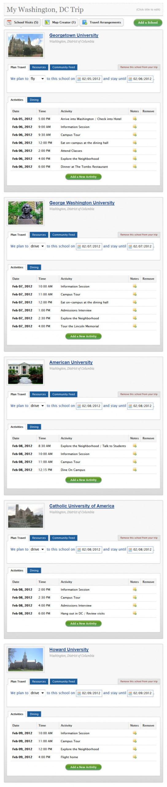 sample itineraries for college trips  go see campus college tour itinerary template excel