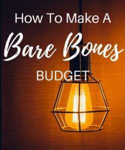 editable bare bones budget  inspired budget bare bones budget template