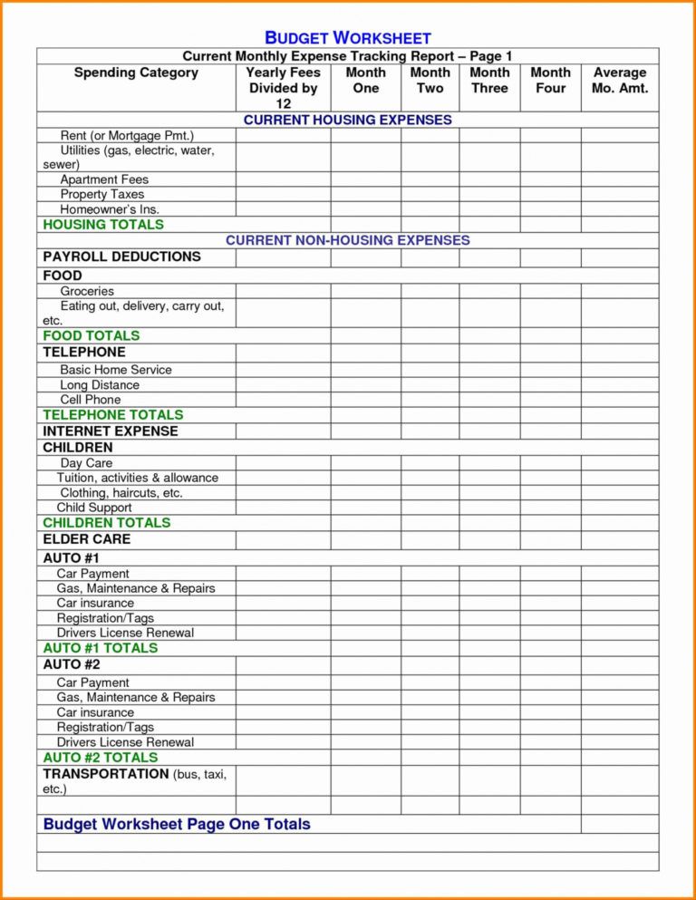 budget for business plan template xls