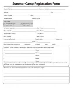 free 11 printable summer camp registration forms in pdf youth camp budget template doc