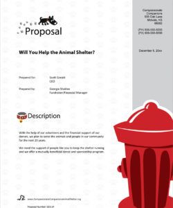 free animal rescue shelter sponsorship sample proposal  5 steps animal rescue budget template