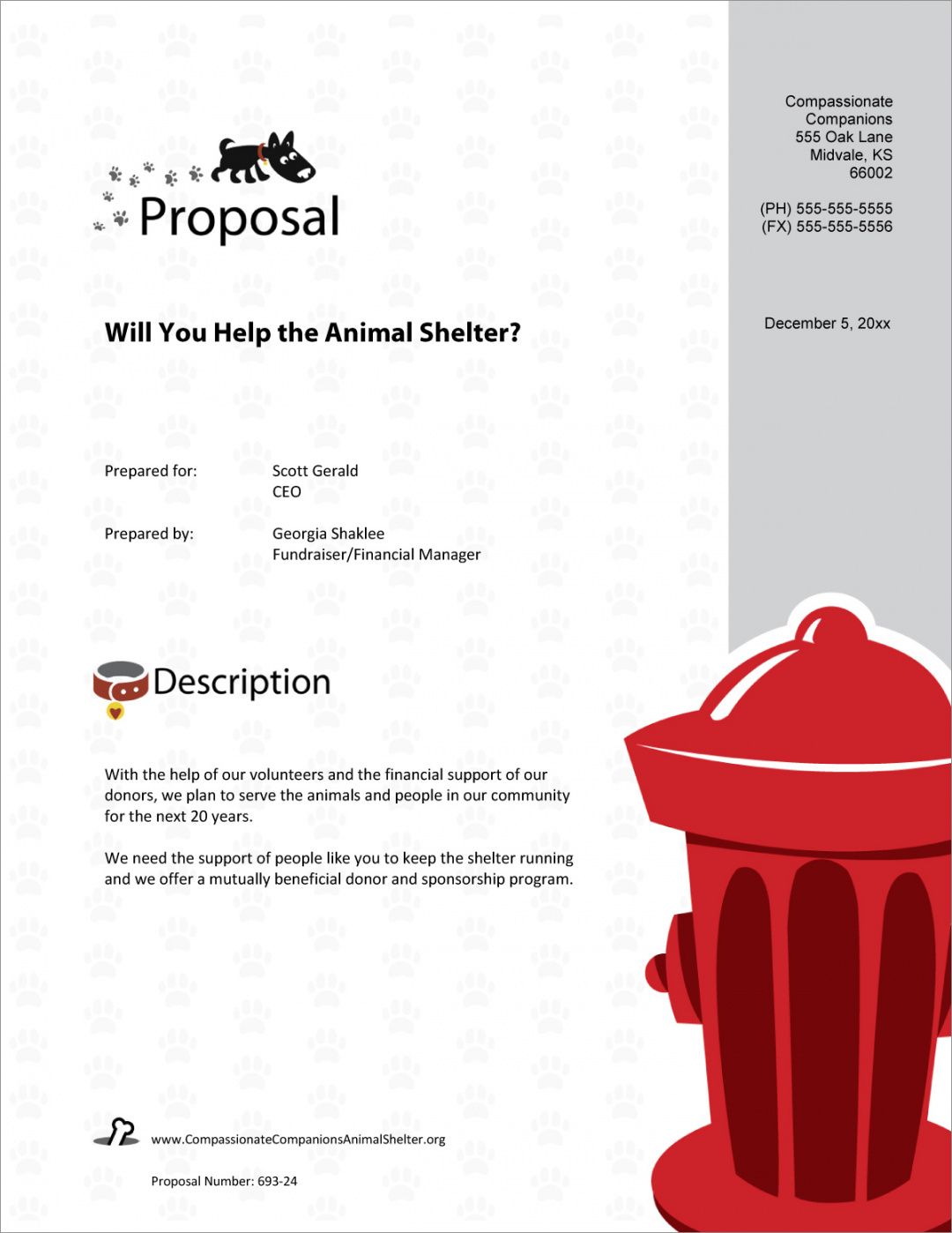 Free Animal Rescue Shelter Sponsorship Sample Proposal 5 ...