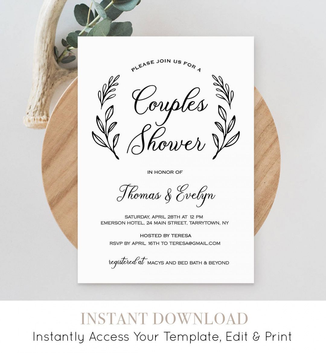 free couples shower invitation template printable wedding bridal shower itinerary template