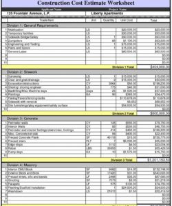 printable spreadsheet home construction cost breakdown sheet build construction loan budget template