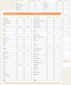 printable the most effective free monthly budget templates that will zero based monthly budget template pdf