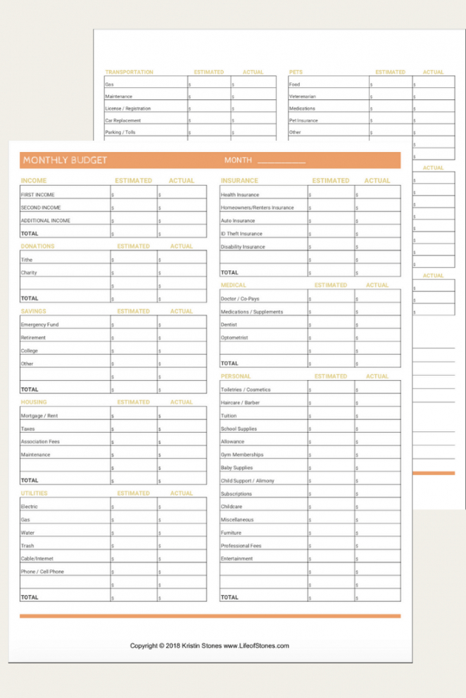 printable the most effective free monthly budget templates that will zero based monthly budget template pdf