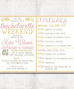 printable wedding weekend itinerary template free invite ~ addictionary bridal shower itinerary template doc