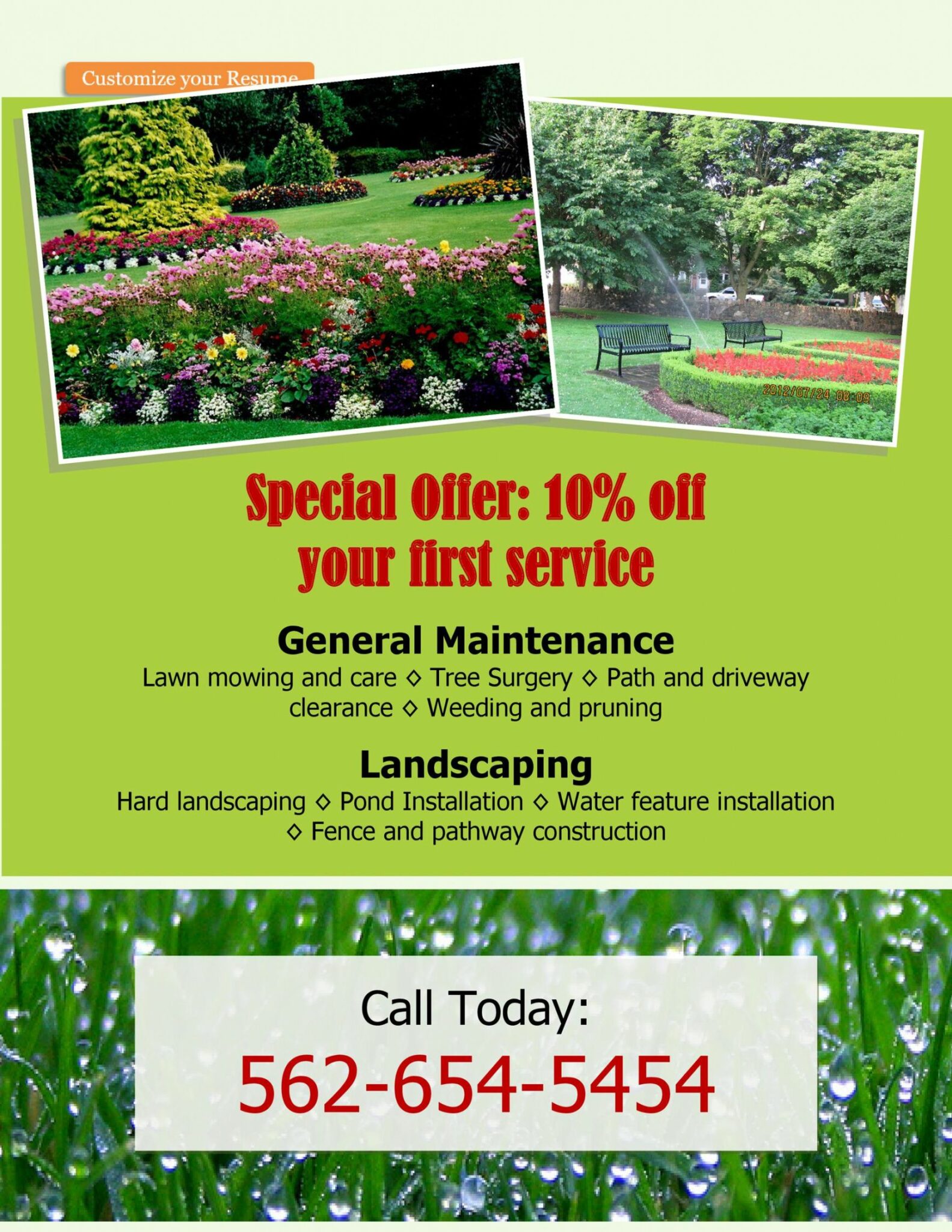Sample 30 Free Lawn Care Flyer Templates [Lawn Mower Flyers] ᐅ Lawn ...