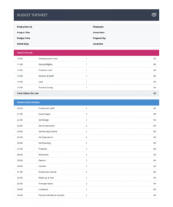 sample download your free film budget template for film &amp; video student film budget template doc