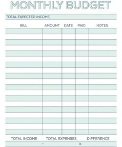 sample free personal monthly budget spreadsheet late example excel monthly spending budget template excel