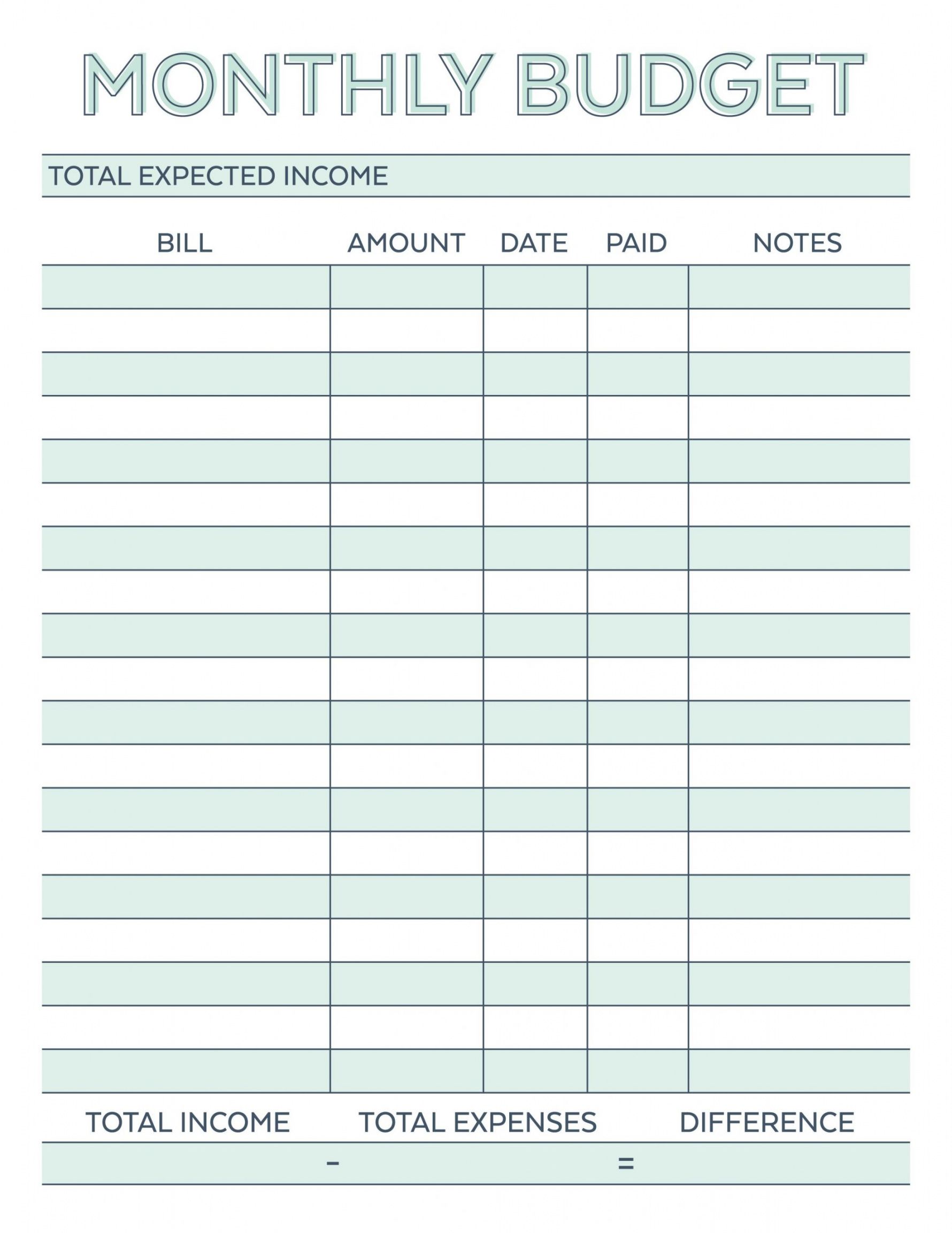 sample free personal monthly budget spreadsheet late example excel monthly spending budget template excel