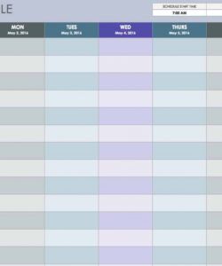 sample free weekly schedule templates for excel  smartsheet programme itinerary template sample