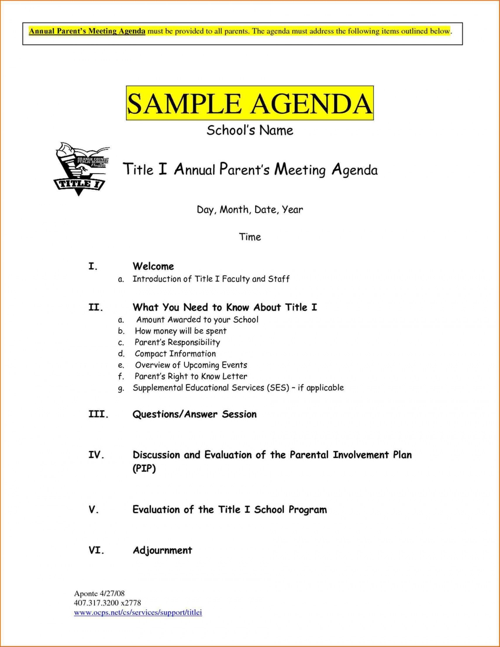 How To Write An Event Agenda