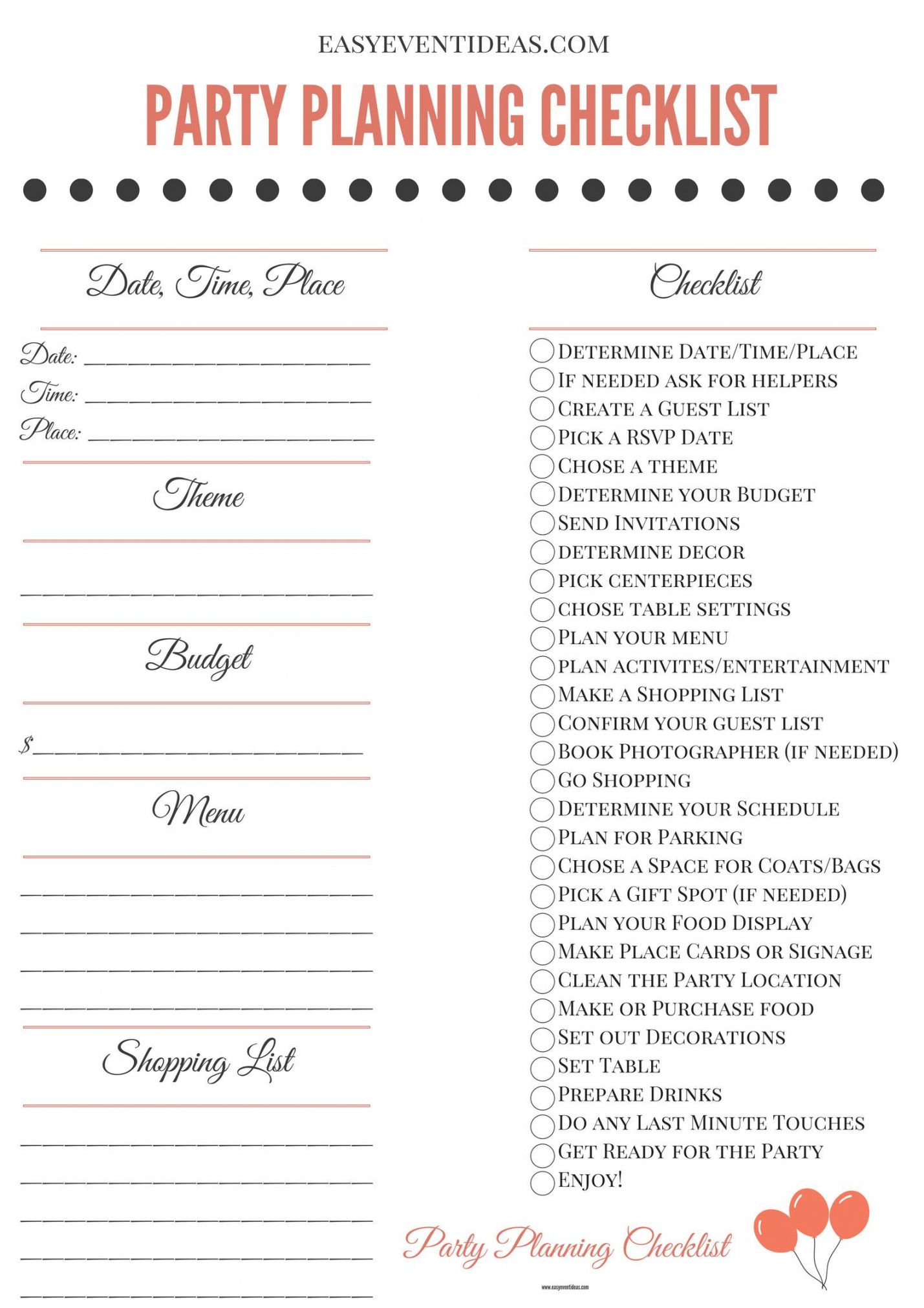 35 contemporary party checklist ideas that you will be bachelorette party budget template doc