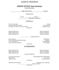 7 concert program templates  pdf  free &amp;amp; premium templates music concert budget template example