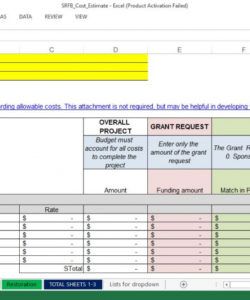 editable project cost estimate and budget template project cost estimate and budget template word