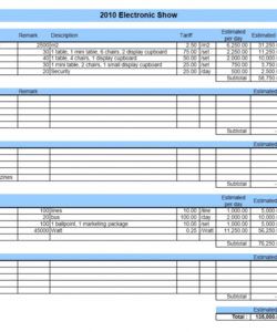 exhibition budget template excel  template creator trade show budget template doc