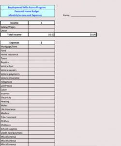 free 12 household budget worksheet templates excel  easy budgets easy household budget template word