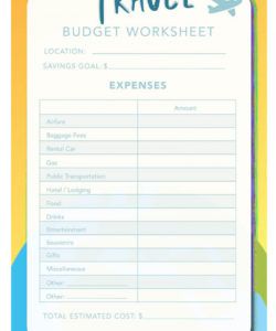 free 14 travel budget worksheet templates for excel and pdf vacation budget planner template example