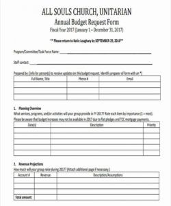 free 5 sample church budget forms in ms word  pdf church annual budget template sample