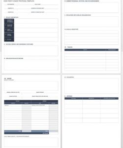 free grant proposal templates  smartsheet budget template for non profit organisation excel