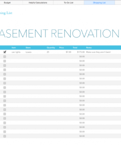 free kitchen renovation budget—excel template kitchen renovation budget template pdf