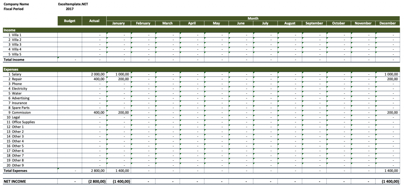 income and expenses worksheet