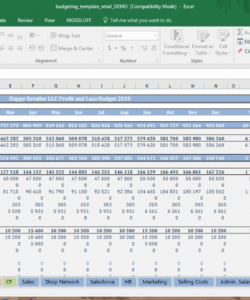 free retail budget template  cfotemplates retail store budget template excel