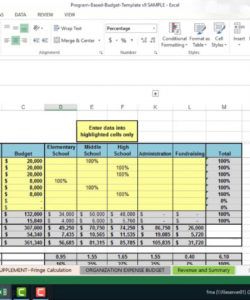 nonprofit program budget builder template  wallace budget template for non profit organisation sample