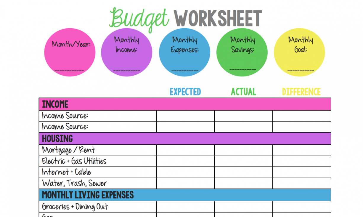 printable 14 free budget templates and spreadsheets  gobankingrates easy household budget template doc