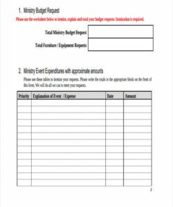printable free 6 church budget forms in pdf  excel budget template for church ministry excel