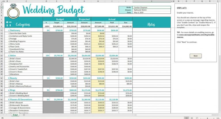 Sample Sample Wedding Budget Spreadsheet Excel Kenya Template Marriage Budget Template Word 