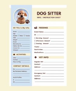 a4 dog sitter information sheet template ai dog sitting flyer template doc