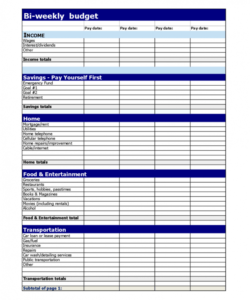 biweekly budget template  3 free templates in pdf word bi-weekly budget template pdf